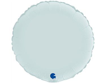 18in SATIN PASTEL BLUE ROUND FOIL BALLOON