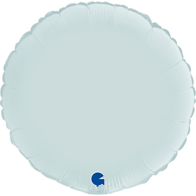 18in SATIN PASTEL BLUE ROUND FOIL BALLOON