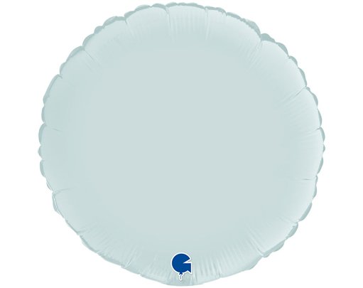 18in SATIN PASTEL BLUE ROUND FOIL BALLOON