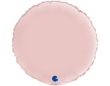 18in SATIN PASTEL PINK ROUND FOIL BALLOON