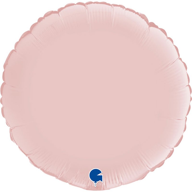 18in SATIN PASTEL PINK ROUND FOIL BALLOON