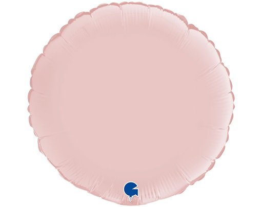 18in SATIN PASTEL PINK ROUND FOIL BALLOON