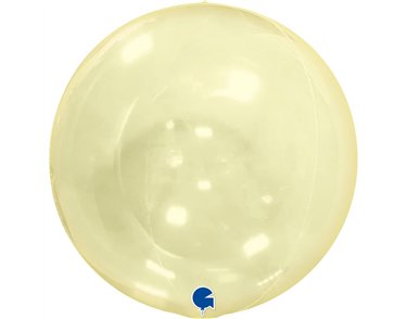 15in GLOBE  TRANSPARENT YELLOW 4D FOIL BALLOON