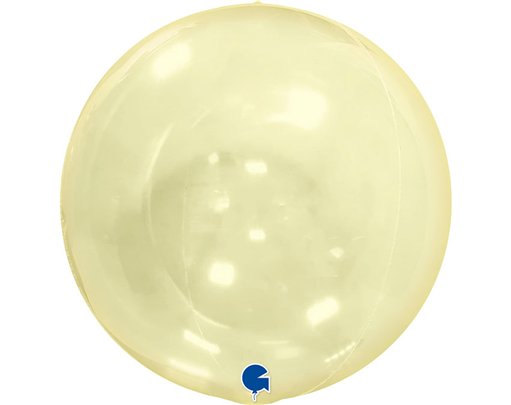 15in GLOBE  TRANSPARENT YELLOW 4D FOIL BALLOON