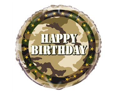 18Iin MILITARY CAMO FOIL BALLOON