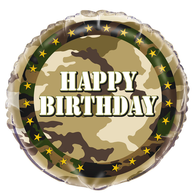 18Iin MILITARY CAMO FOIL BALLOON