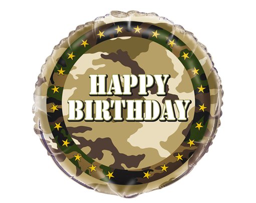 18Iin MILITARY CAMO FOIL BALLOON