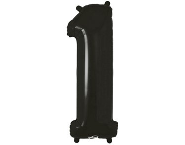 34in NUMBER 1 BLACK FOIL BALLOON