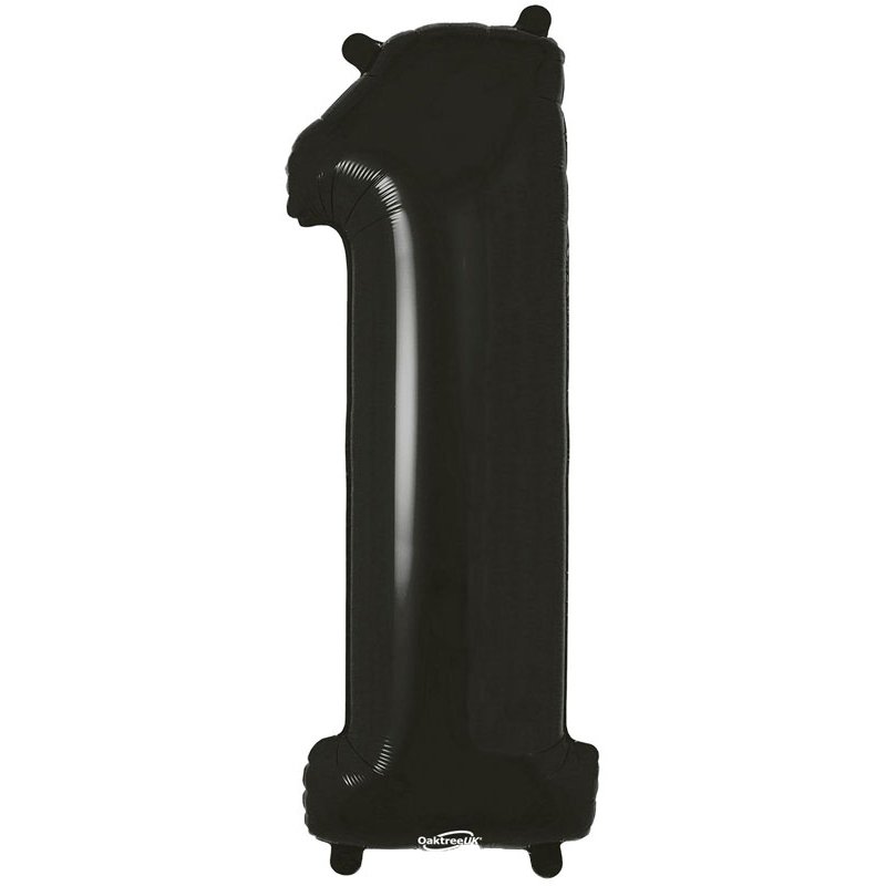 34in NUMBER 1 BLACK FOIL BALLOON