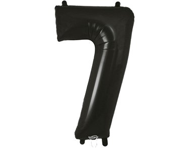 34in NUMBER 7 BLACK FOIL BALLOON