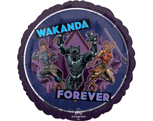 18in BLACK PANTHER FOIL BALLOON