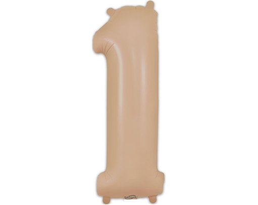 34in NUMBER 1 MATTE NUDE FOIL BALLOON