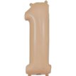 34in NUMBER 1 MATTE NUDE FOIL BALLOON