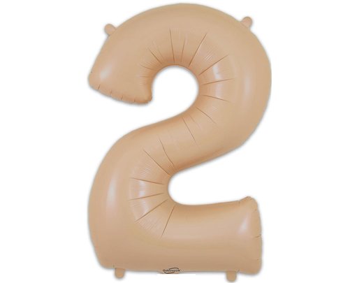 34in NUMBER 2 MATTE NUDE FOIL BALLOON