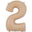 34in NUMBER 2 MATTE NUDE FOIL BALLOON