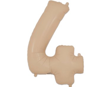 34in NUMBER 4 MATTE NUDE FOIL BALLOON