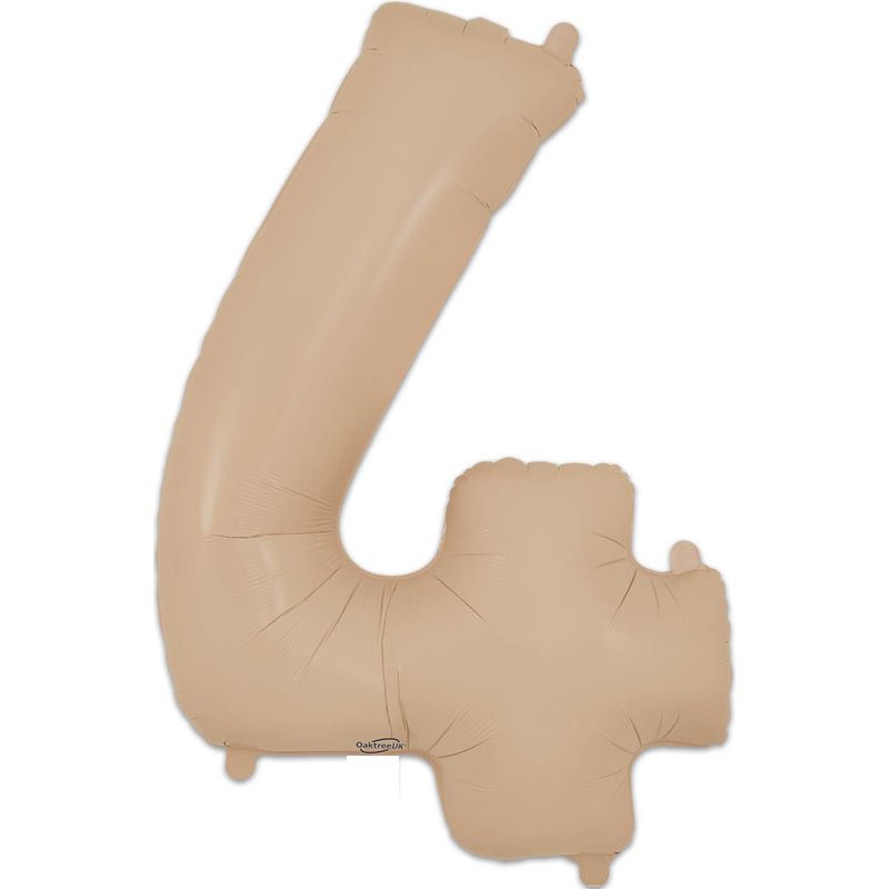 34in NUMBER 4 MATTE NUDE FOIL BALLOON
