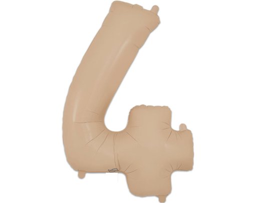 34in NUMBER 4 MATTE NUDE FOIL BALLOON