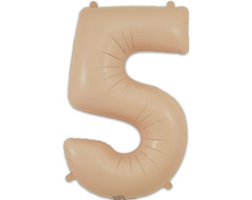 34in NUMBER 5 MATTE NUDE FOIL BALLOON