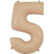 34in NUMBER 5 MATTE NUDE FOIL BALLOON