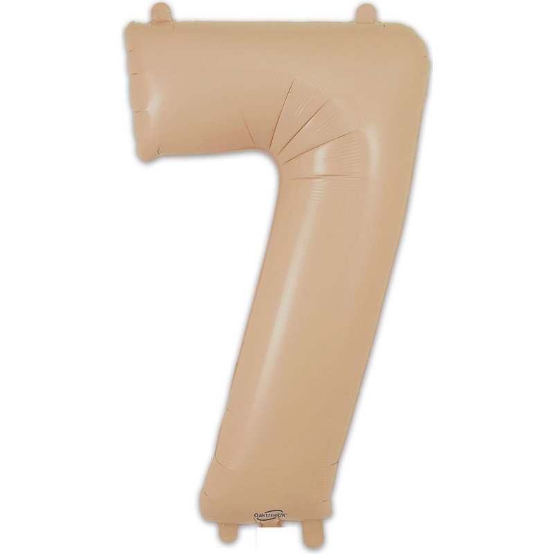 34in NUMBER 7 MATTE NUDE FOIL BALLOON