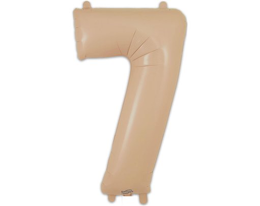 34in NUMBER 7 MATTE NUDE FOIL BALLOON