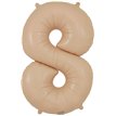 34in NUMBER 8 MATTE NUDE FOIL BALLOON