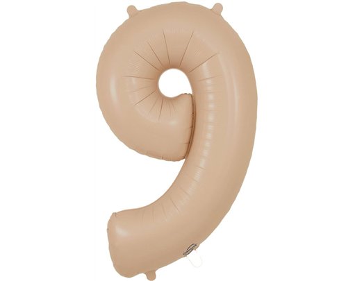 34in NUMBER 9 MATTE NUDE FOIL BALLOON