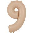 34in NUMBER 9 MATTE NUDE FOIL BALLOON