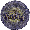 18in GLAMOROUS GLITTER BIRTHDAY BLUE FOIL BALLOON