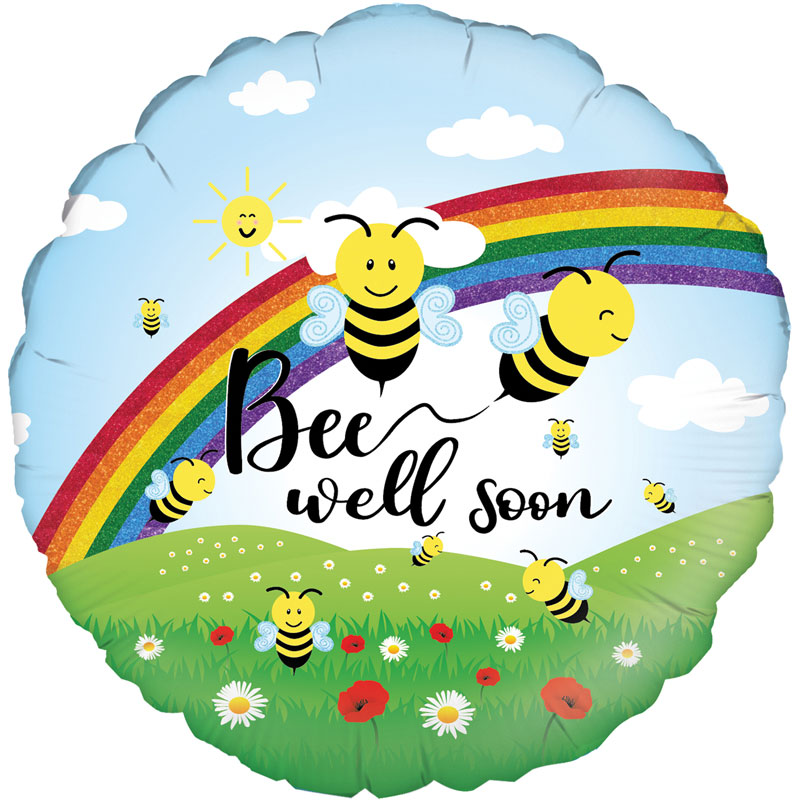 18in BEE WELL SOON FOIL BALLOON