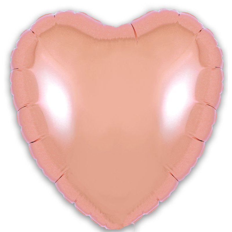 9in ROSE GOLD HEART FOIL BALLOON 5S