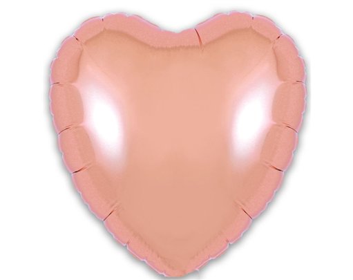 9in ROSE GOLD HEART FOIL BALLOON 5S