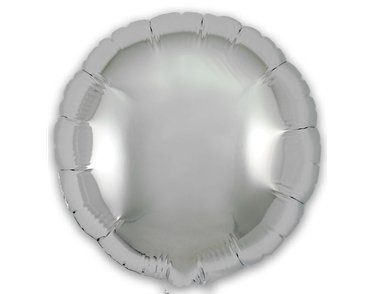 9in SILVER ROUND FOIL BALLOON 5S