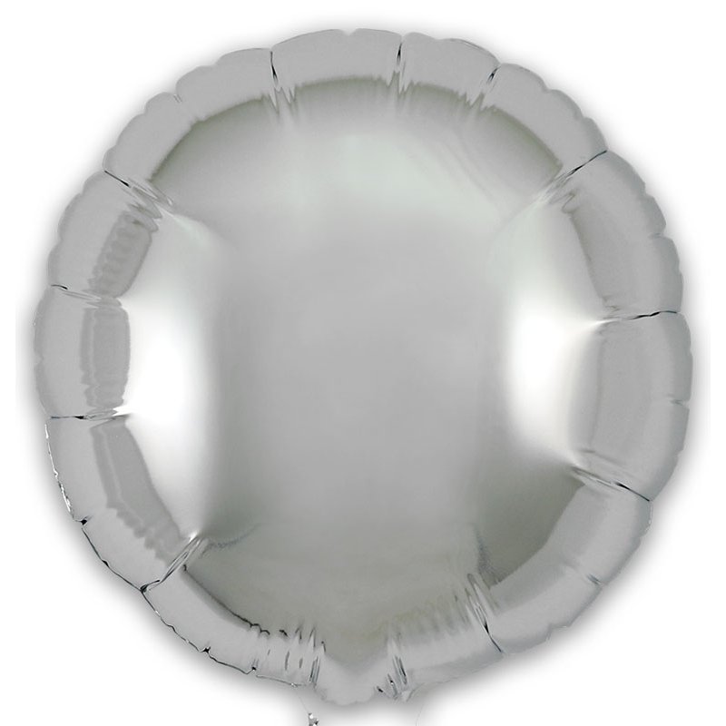 9in SILVER ROUND FOIL BALLOON 5S