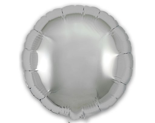 9in SILVER ROUND FOIL BALLOON 5S