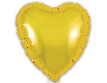 9in GOLD HEART FOIL BALLOON 5S