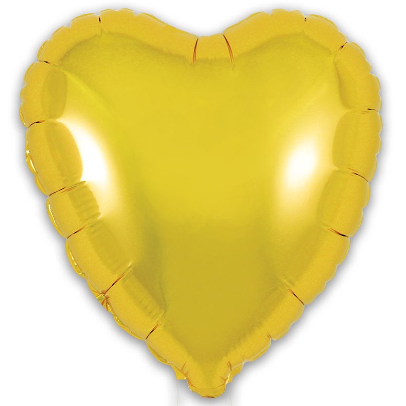 9in GOLD HEART FOIL BALLOON 5S