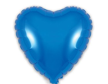 9in BLUE HEART FOIL BALLOON 5S