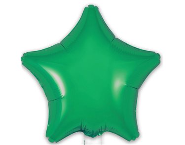 9in GREEN STAR FOIL BALLOON 5S