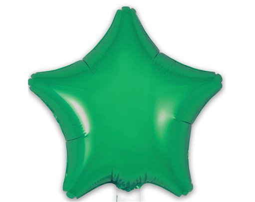 9in GREEN STAR FOIL BALLOON 5S