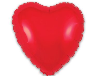 9in RED HEART FOIL BALLOON 5S