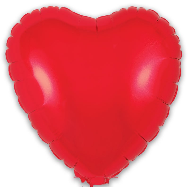 9in RED HEART FOIL BALLOON 5S
