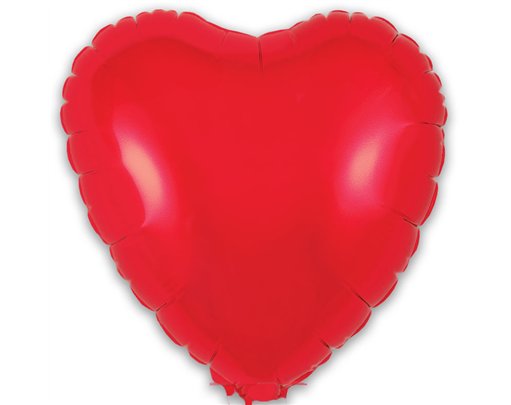 9in RED HEART FOIL BALLOON 5S
