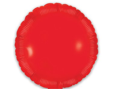 9in RED ROUND FOIL BALLOON 5S