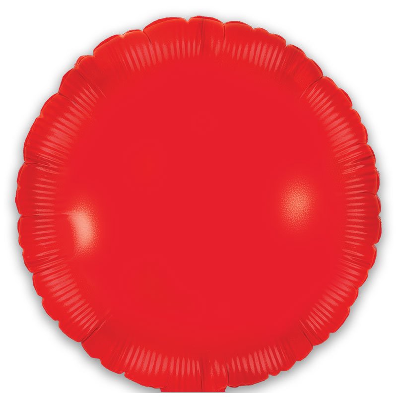 9in RED ROUND FOIL BALLOON 5S