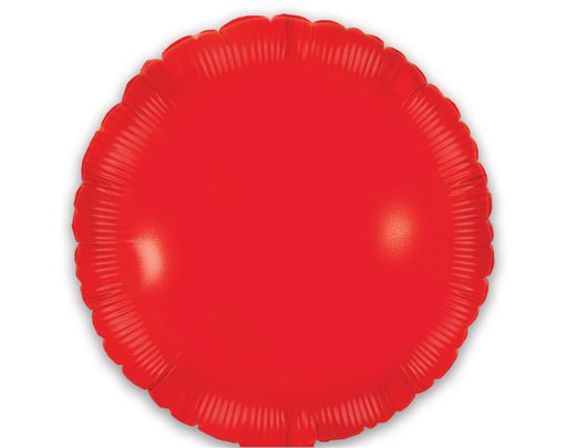 9in RED ROUND FOIL BALLOON 5S