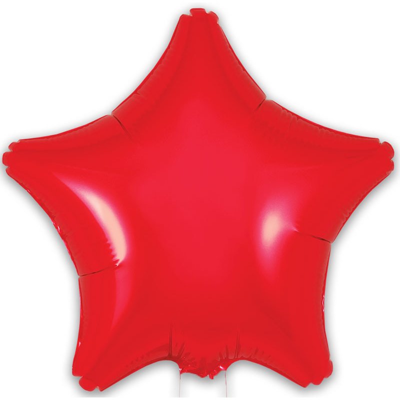 9in RED STAR FOIL BALLOON 5S