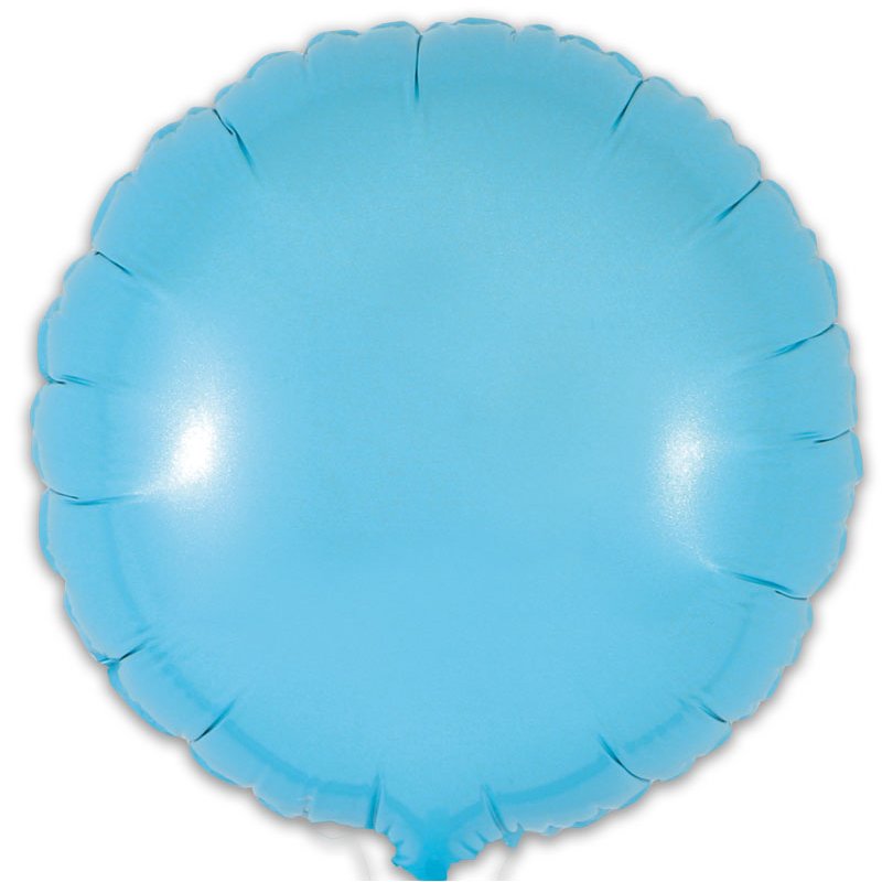 9in MATTE BLUE ROUND FOIL BALLOON 5S