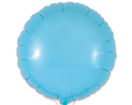 9in MATTE BLUE ROUND FOIL BALLOON 5S